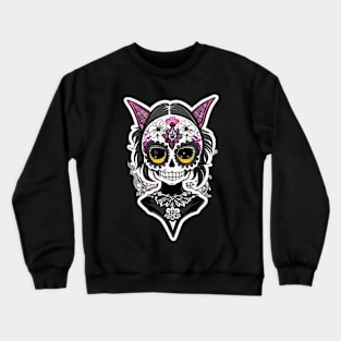 Anime Rendition: La Catrina's Vibrant Reverie Tee Crewneck Sweatshirt